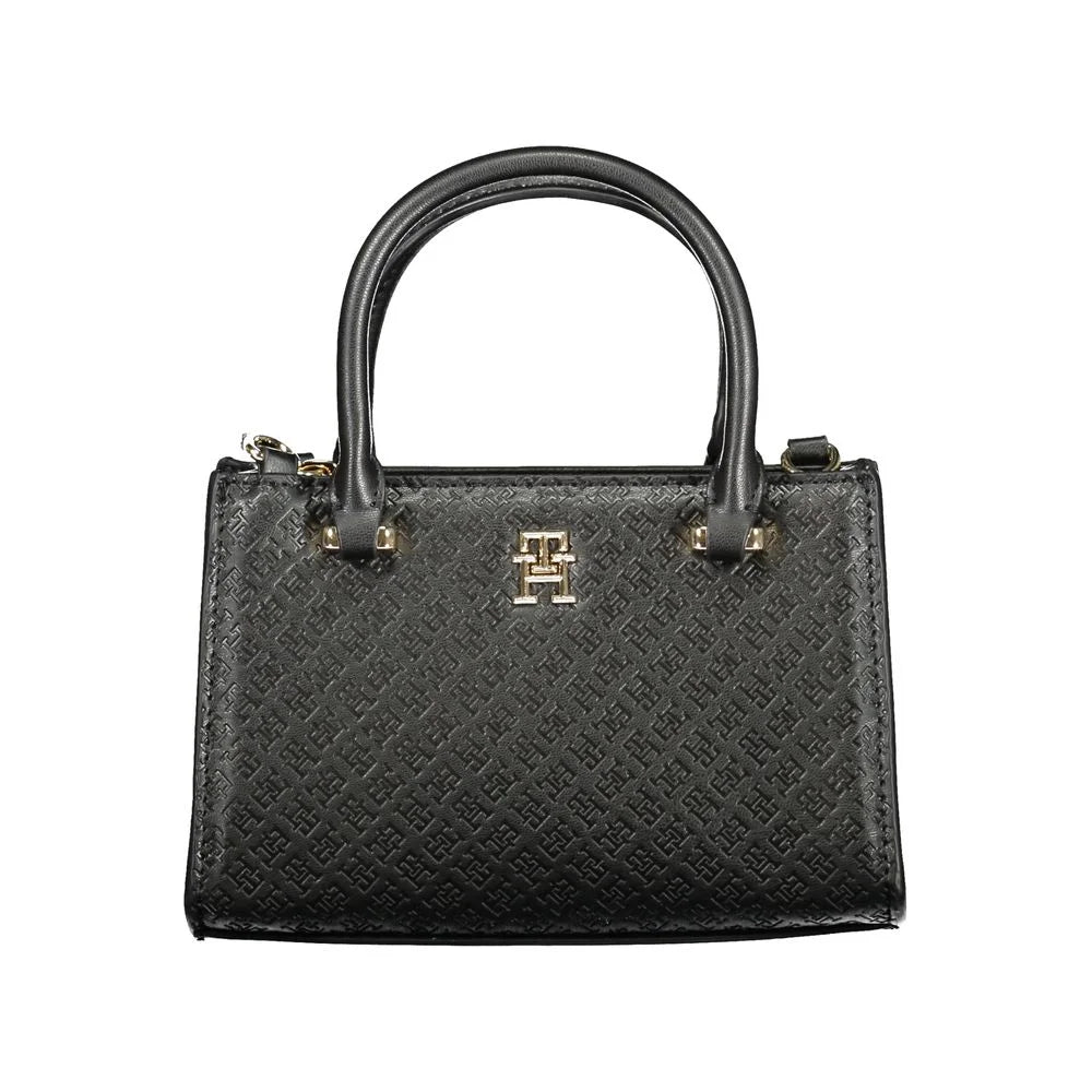 Tommy Hilfiger Black Polyethylene Women Handbag - Satchel Bags