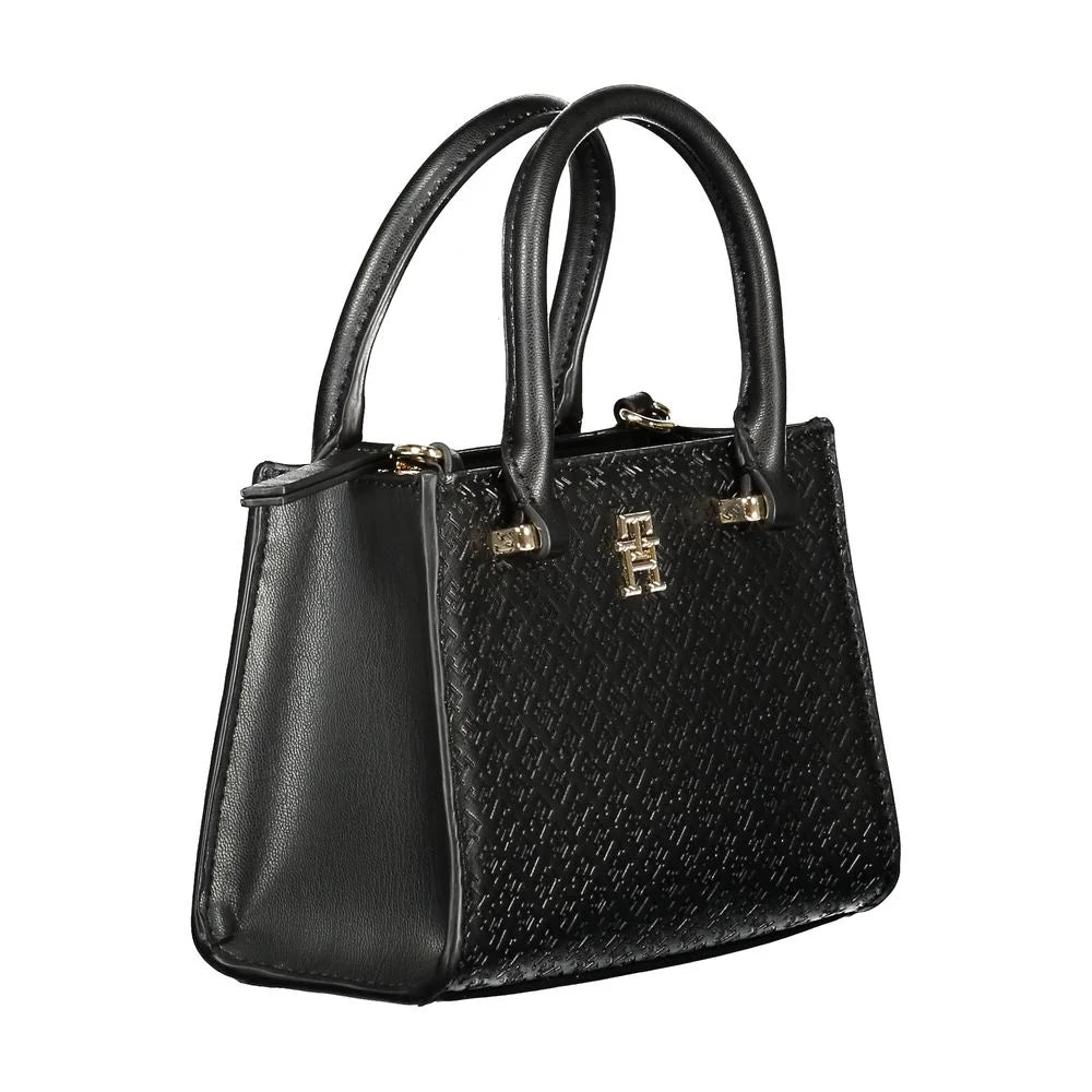 Tommy Hilfiger Black Polyethylene Women Handbag - Satchel Bags