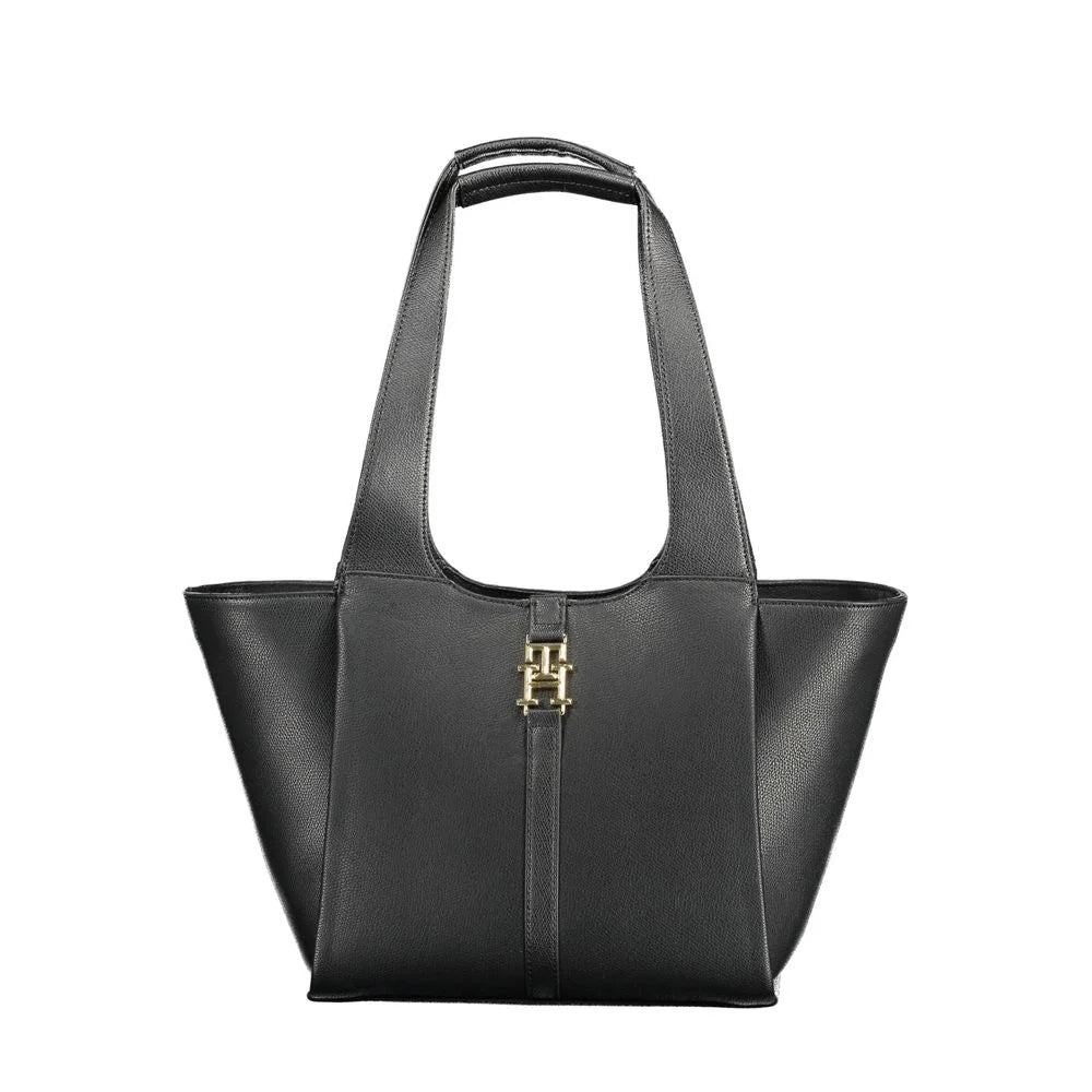 Tommy Hilfiger Black Polyethylene Women Handbag - Shopper Bags