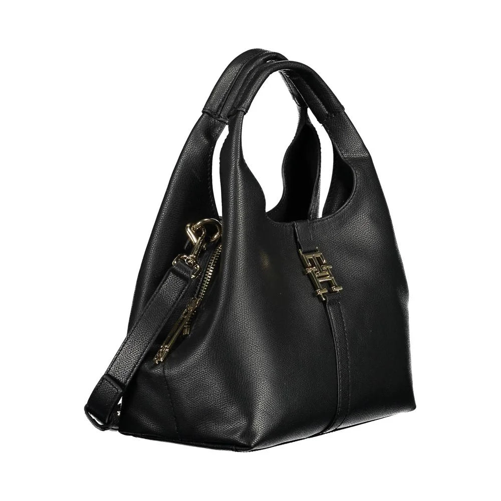 Tommy Hilfiger Black Polyethylene Women Handbag - Shoulder Bags