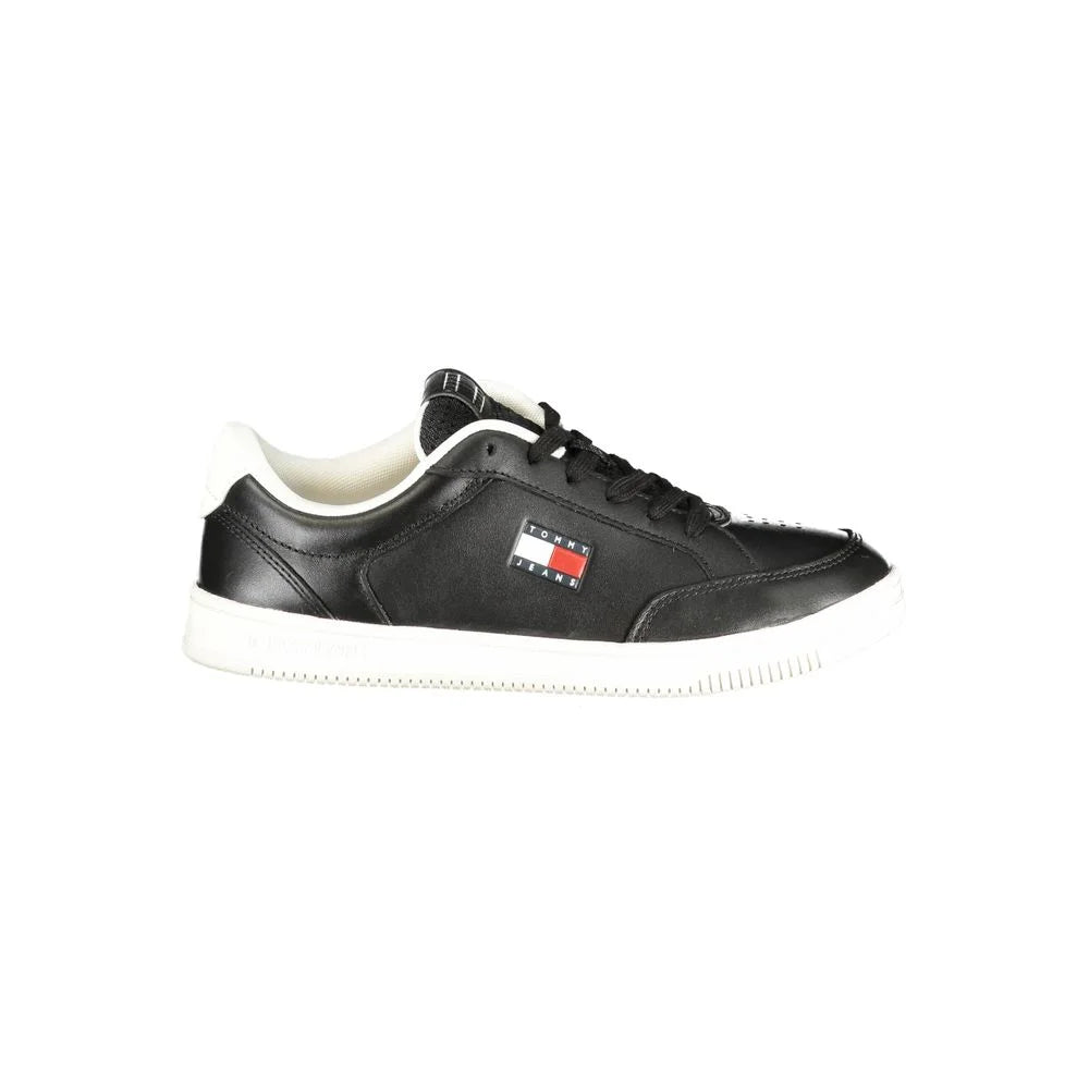 Tommy Hilfiger Black Polyurethane Men Sneaker
