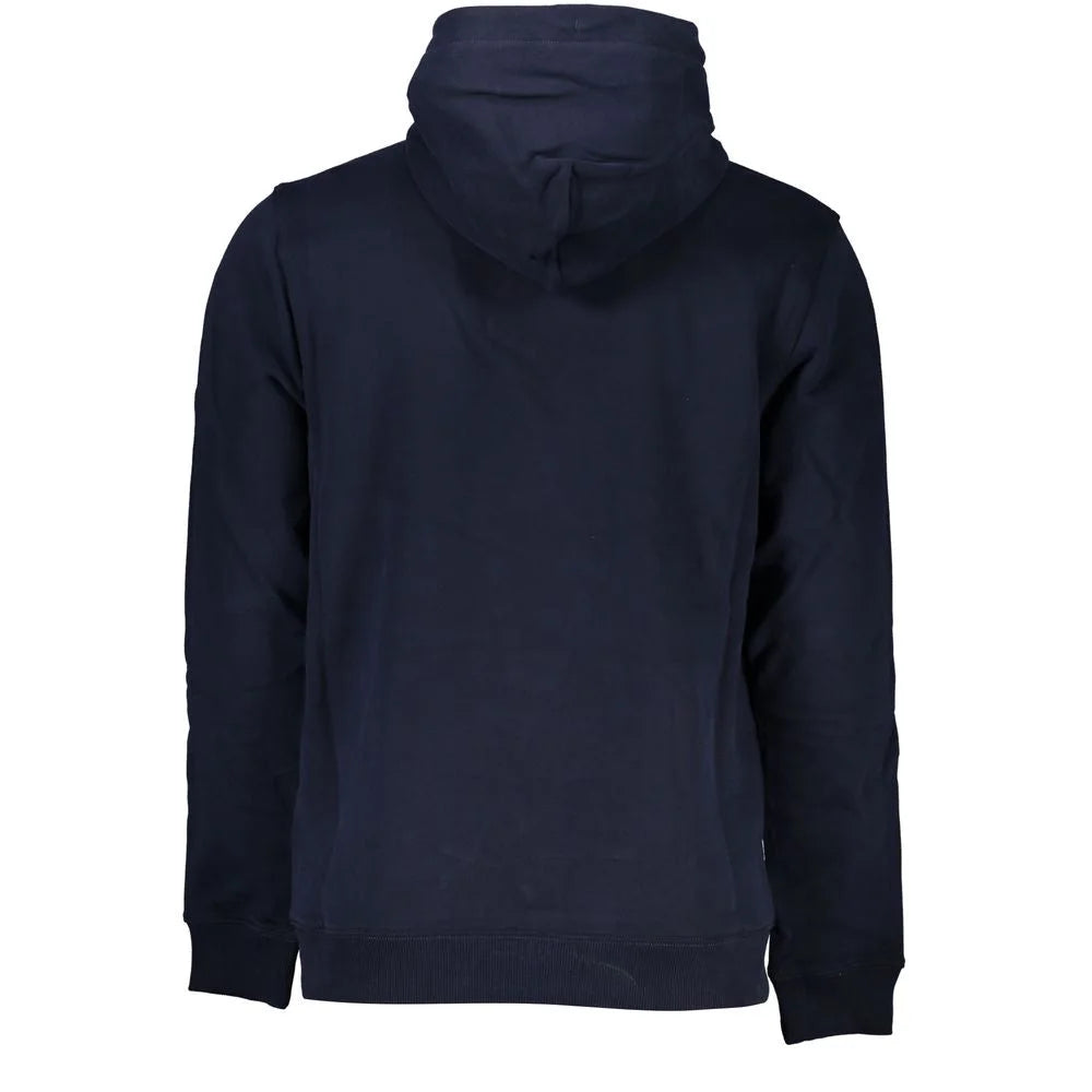 Tommy Hilfiger Blue Cotton Men Sweater with Hood - Hoodies