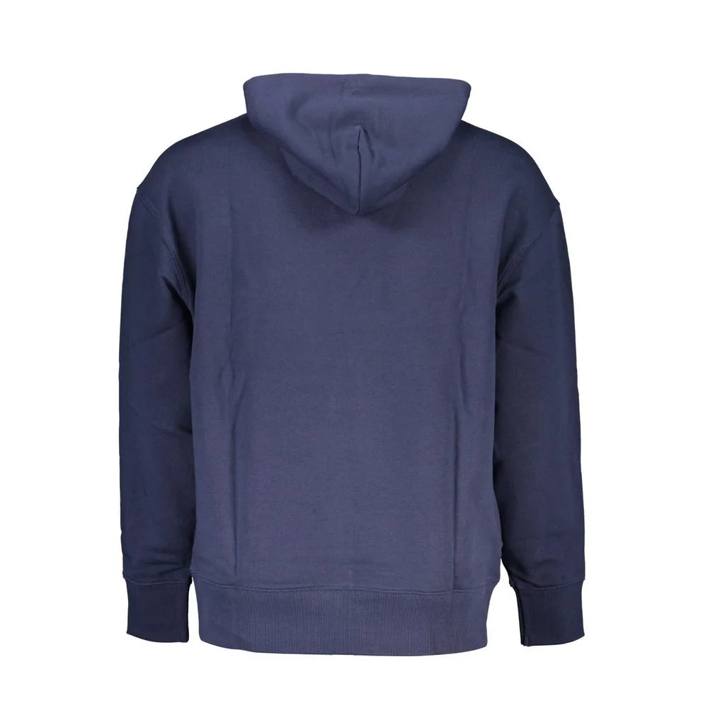 Tommy Hilfiger Blue Cotton Men Sweater with Hood - Hoodies