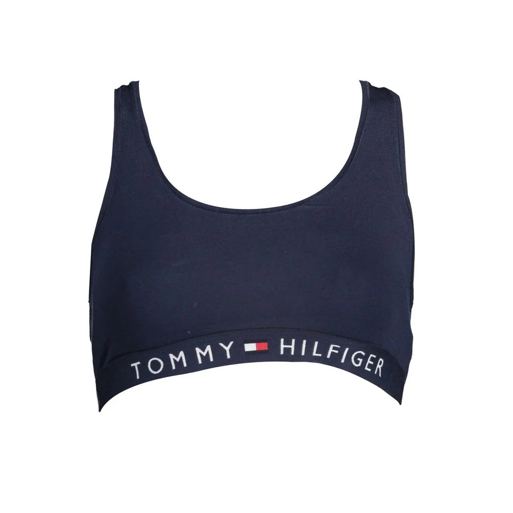 Tommy Hilfiger Blue Cotton Women Sports Bra - XS - Sports Bras
