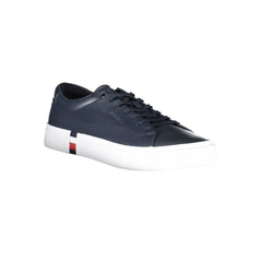 Tommy Hilfiger Blue Leather Men Sneaker - Sneakers