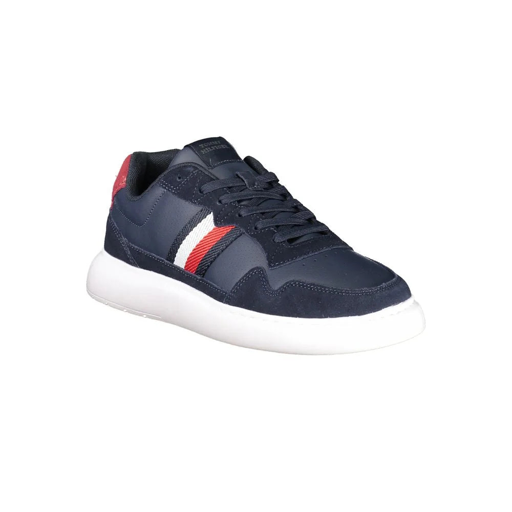 Tommy Hilfiger Blue Leather Men Sneaker - Sneakers
