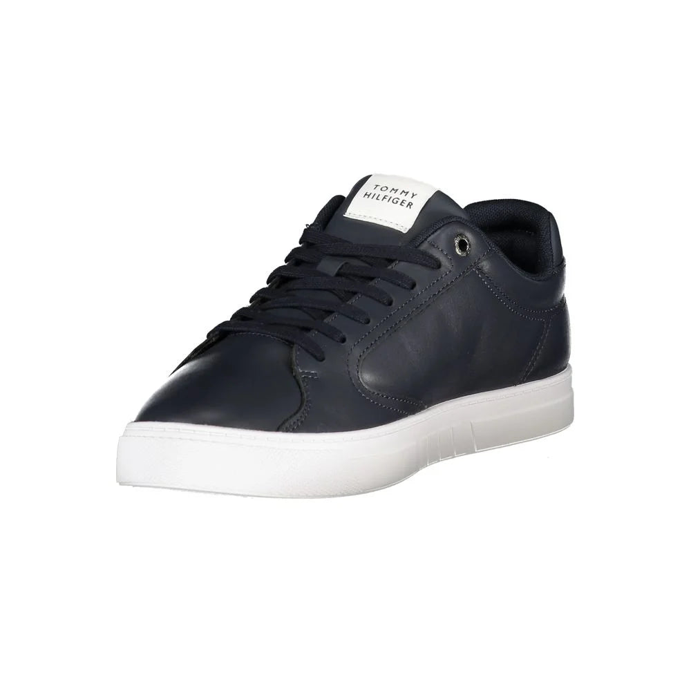 Tommy Hilfiger Blue Leather Men Sneaker - Sneakers