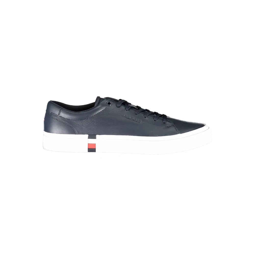 Tommy Hilfiger Blue Leather Men Sneaker - Sneakers