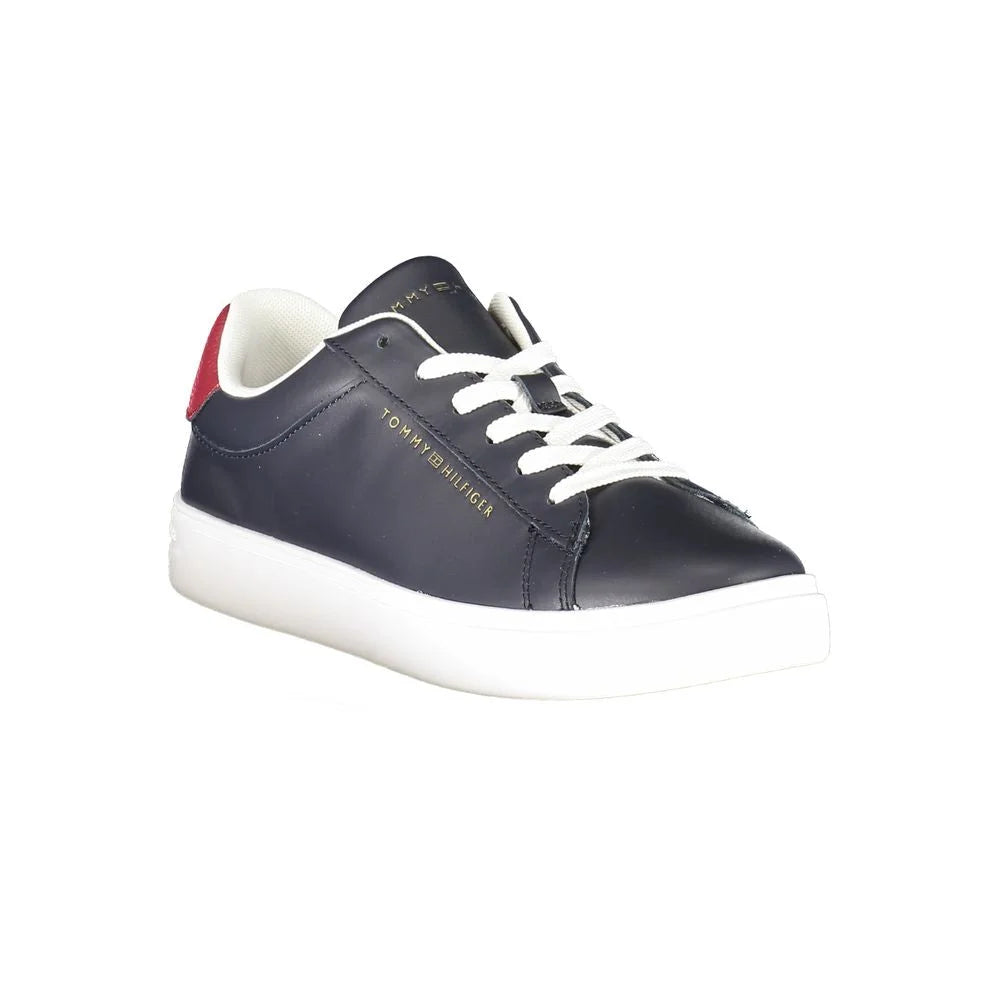 Tommy Hilfiger Blue Leather Women Sneaker - Sneakers