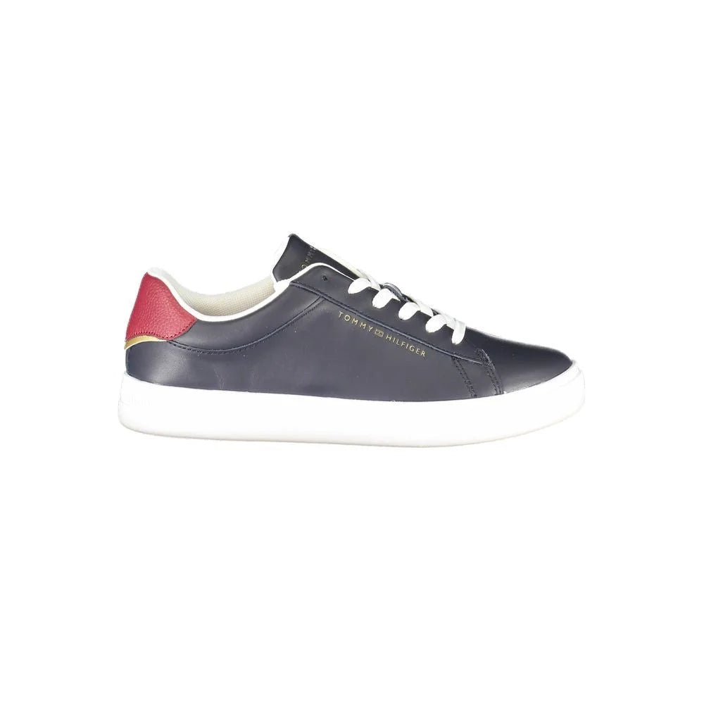 Tommy Hilfiger Blue Leather Women Sneaker - Sneakers
