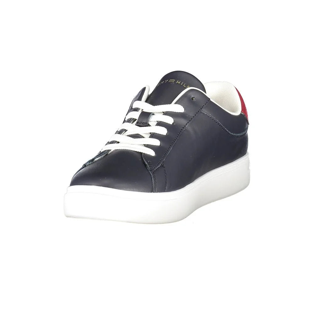Tommy Hilfiger Blue Leather Women Sneaker - Sneakers