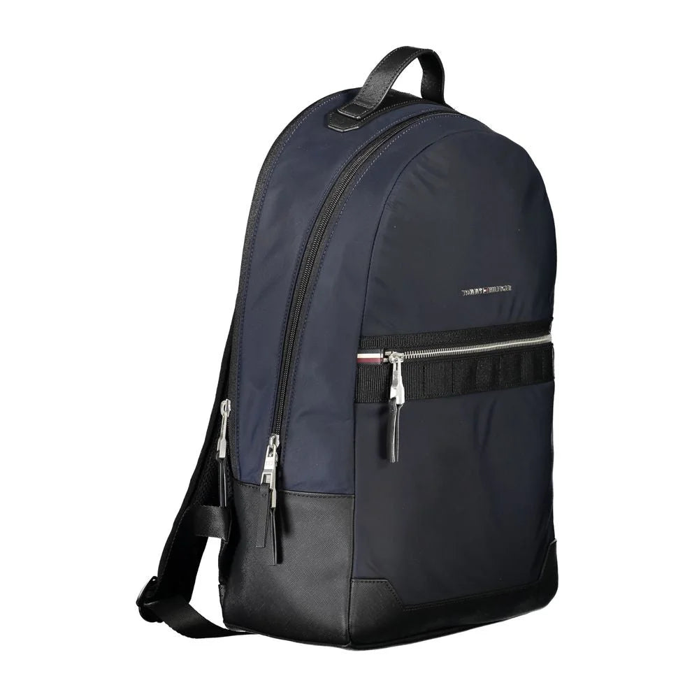 Tommy Hilfiger Blue Polyester Backpack - Laptop Backpacks