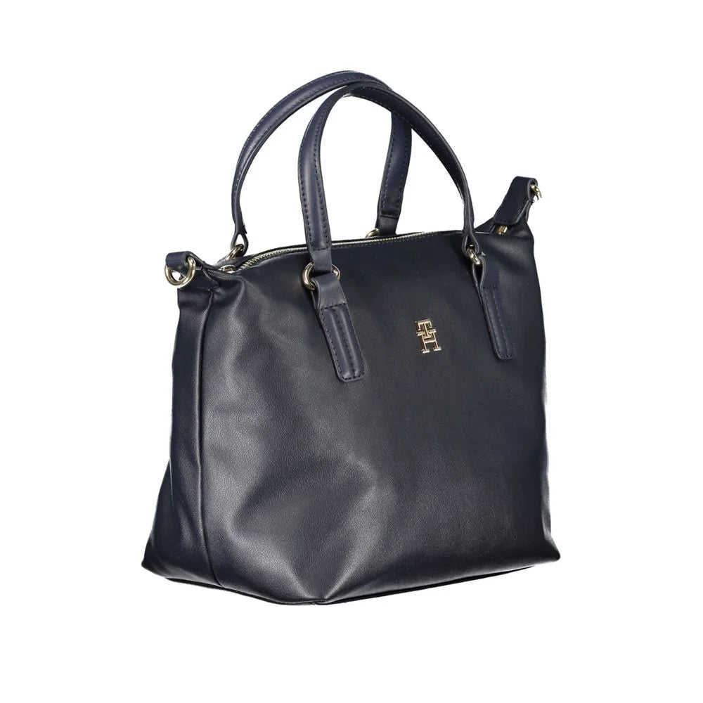 Tommy Hilfiger Blue Polyester Handbag - Shoulder Bags