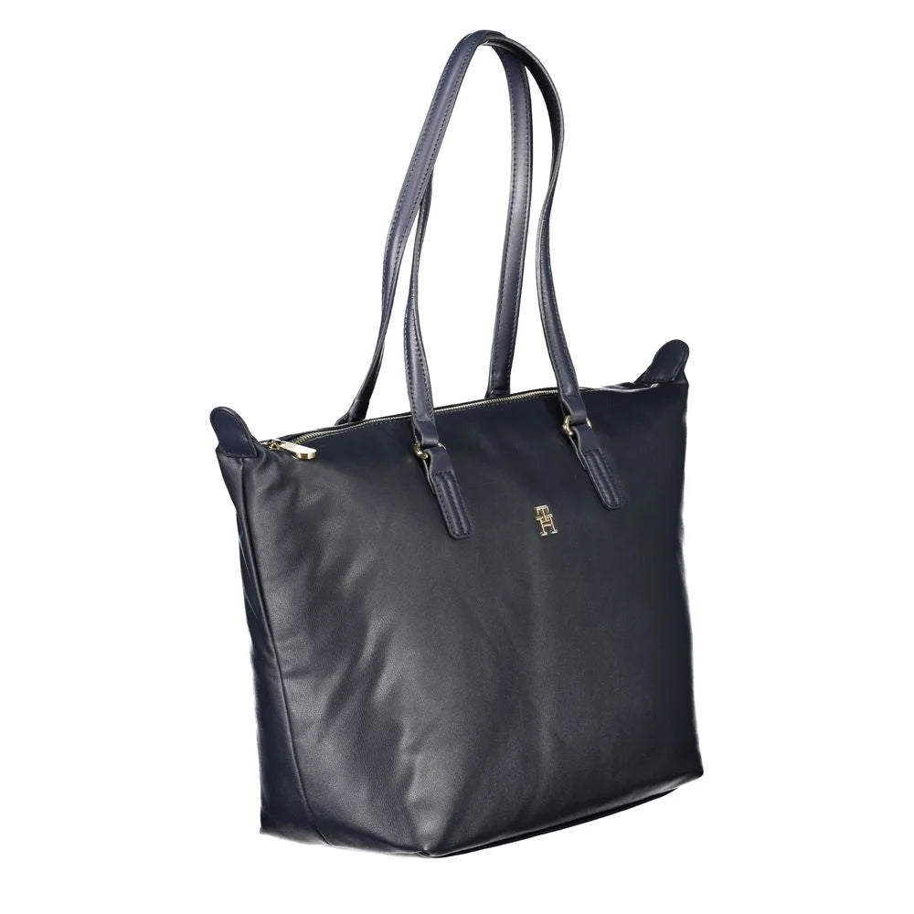 Tommy Hilfiger Blue Polyester Handbag - Shoulder Bags