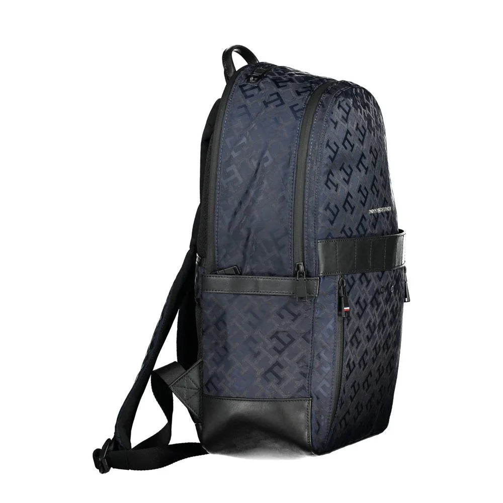 Tommy Hilfiger Blue Polyester Men Backpack - School Backpacks