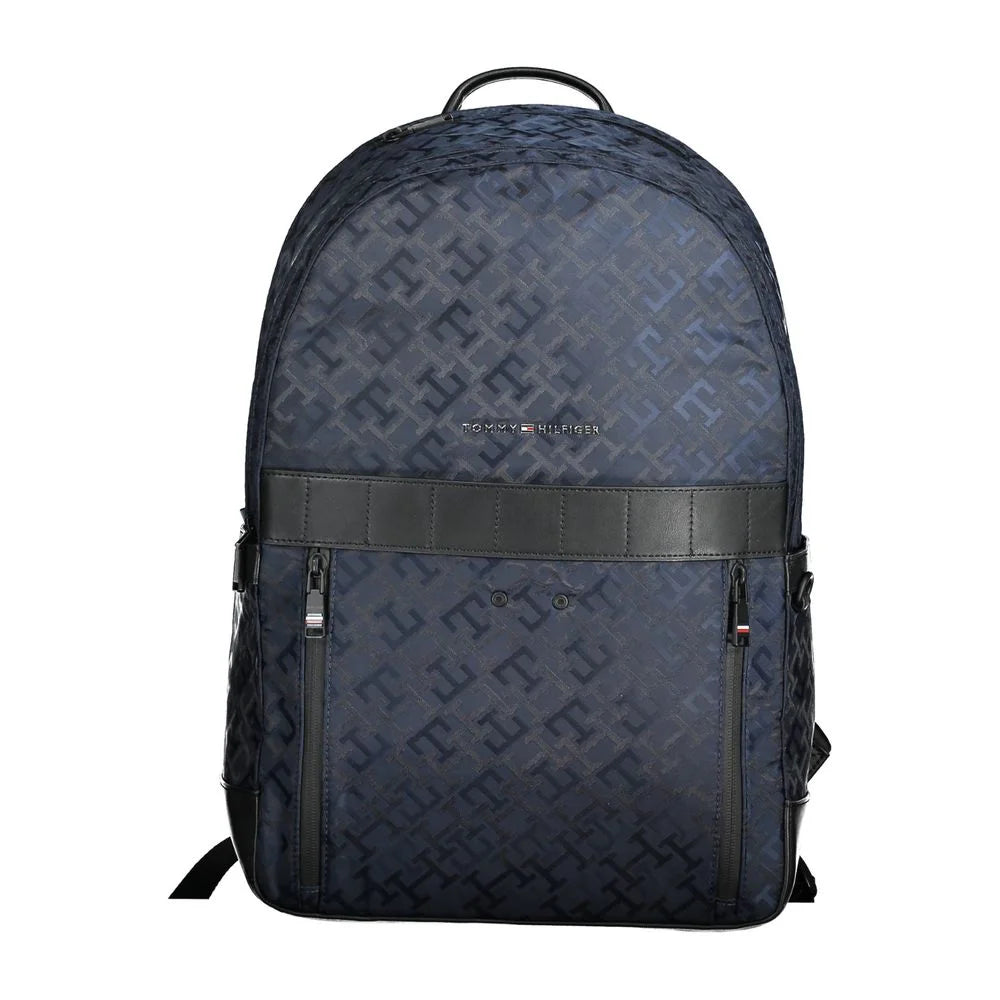Tommy Hilfiger Blue Polyester Men Backpack - School Backpacks