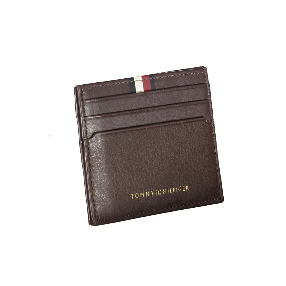 Tommy Hilfiger Brown Leather Men Wallet - Card Cases
