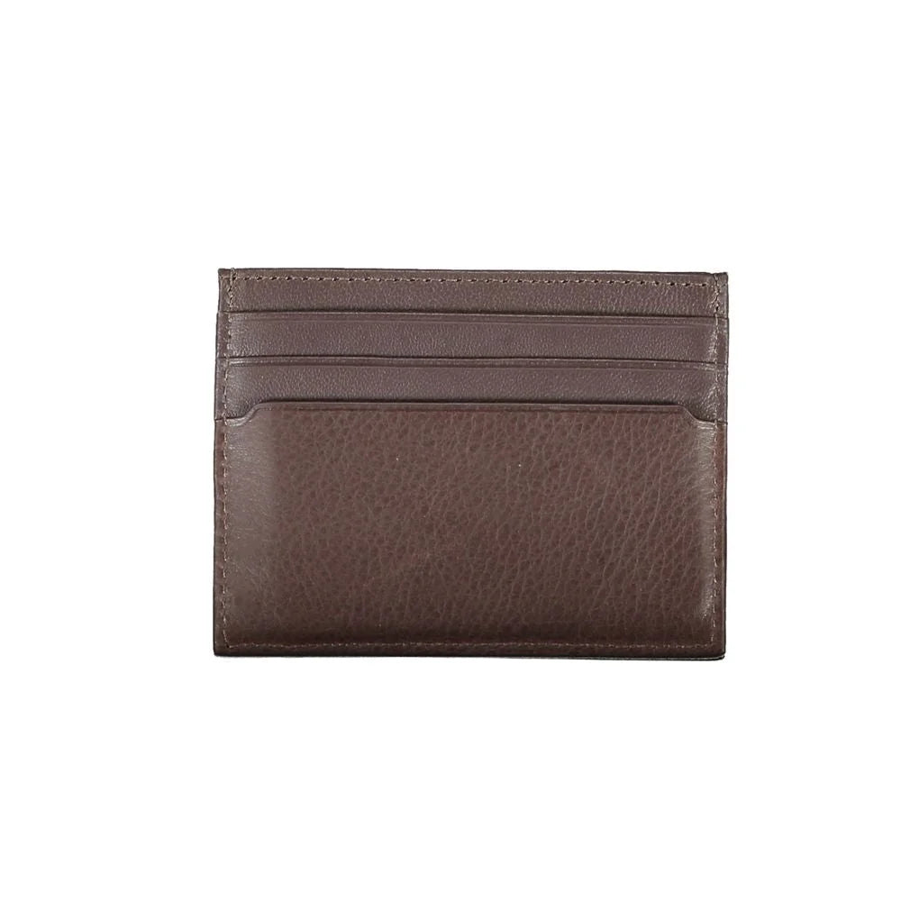 Tommy Hilfiger Brown Leather Men Wallet - Card Cases