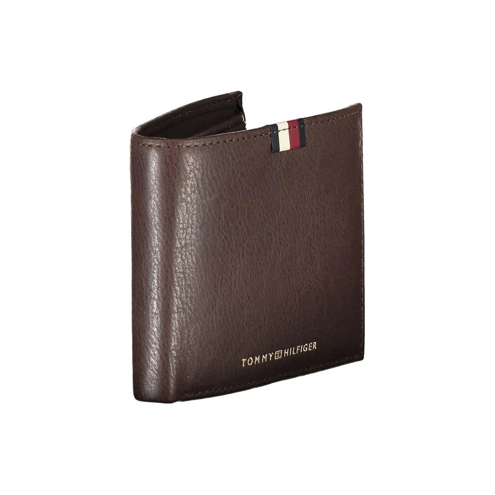 Tommy Hilfiger Brown Leather Men Wallet - Wallets