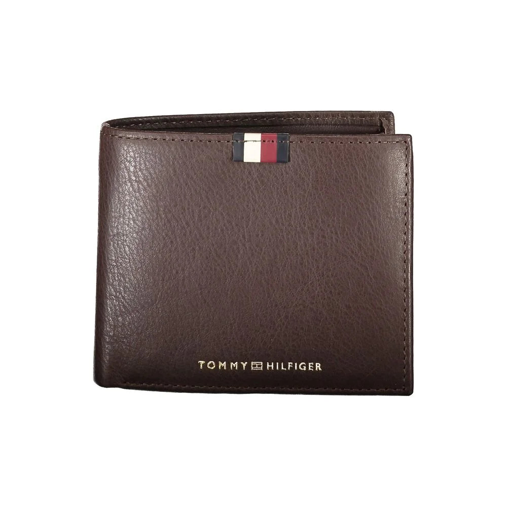 Tommy Hilfiger Brown Leather Men Wallet - Wallets