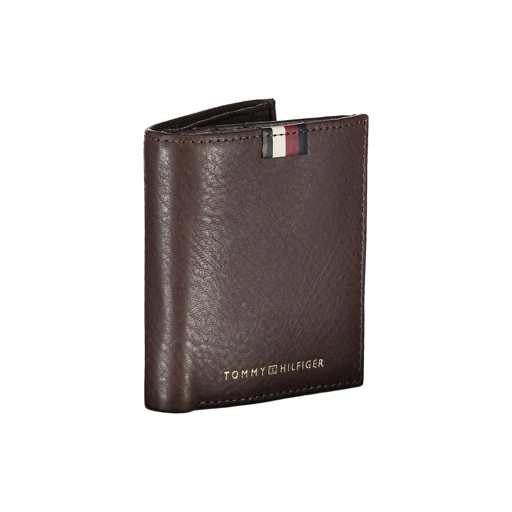 Tommy Hilfiger Brown Leather Wallet - Wallets
