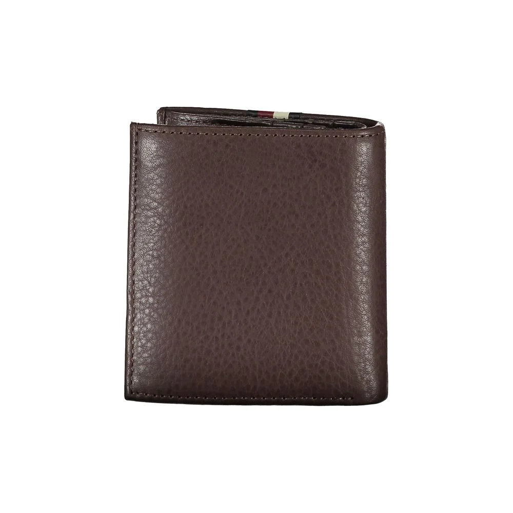 Tommy Hilfiger Brown Leather Wallet - Wallets
