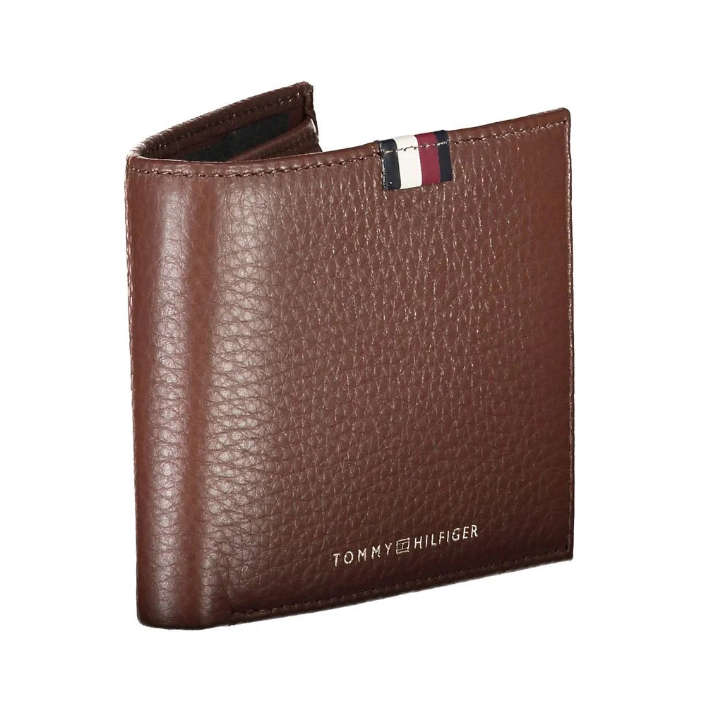 Tommy Hilfiger Brown Leather Wallet - Wallets