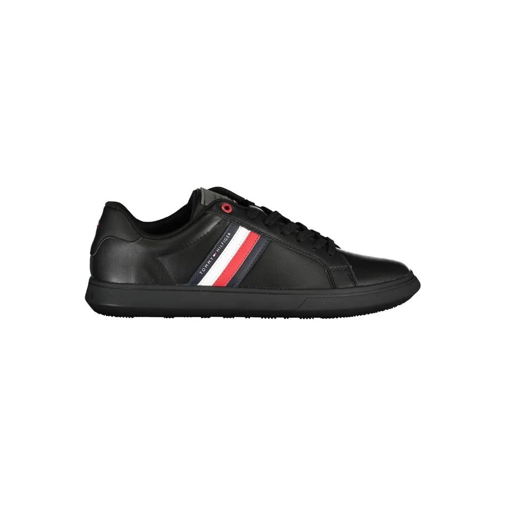 Tommy Hilfiger Chic Black Sneakers with Iconic Contrast Details - EU40/US7 - Sneakers
