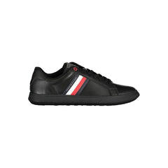Tommy Hilfiger Chic Black Sneakers with Iconic Contrast Details - EU40/US7 - Sneakers