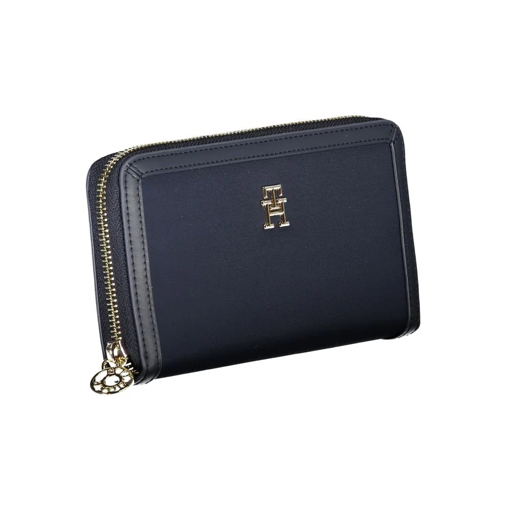 Tommy Hilfiger Chic Sustainable Blue Wallet with Secure Zip - Wallets
