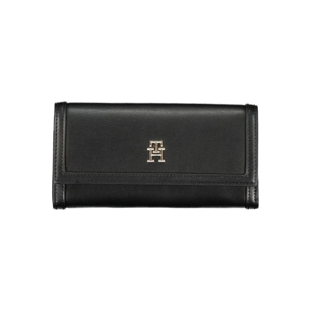 Tommy Hilfiger Elegant Black Dual-Compartment Wallet - Wallets