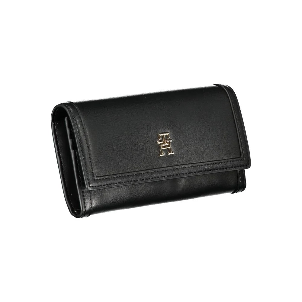 Tommy Hilfiger Elegant Black Dual-Compartment Wallet - Wallets
