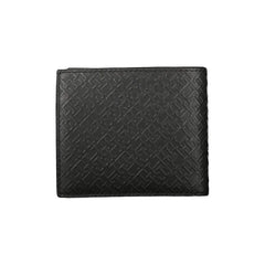 Tommy Hilfiger Elegant Black Leather Wallet with Multi-Compartments - Wallets