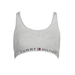 Tommy Hilfiger Gray Cotton Women Sports Bra - XS - Sports Bras