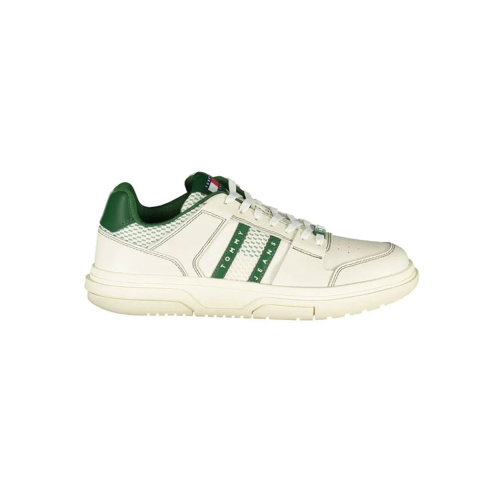 Tommy Hilfiger Green Leather Men Sneaker - Sneakers