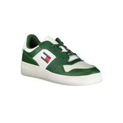 Tommy Hilfiger Green Leather Men Sneaker - Sneakers
