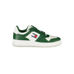 Tommy Hilfiger Green Leather Men Sneaker - Sneakers