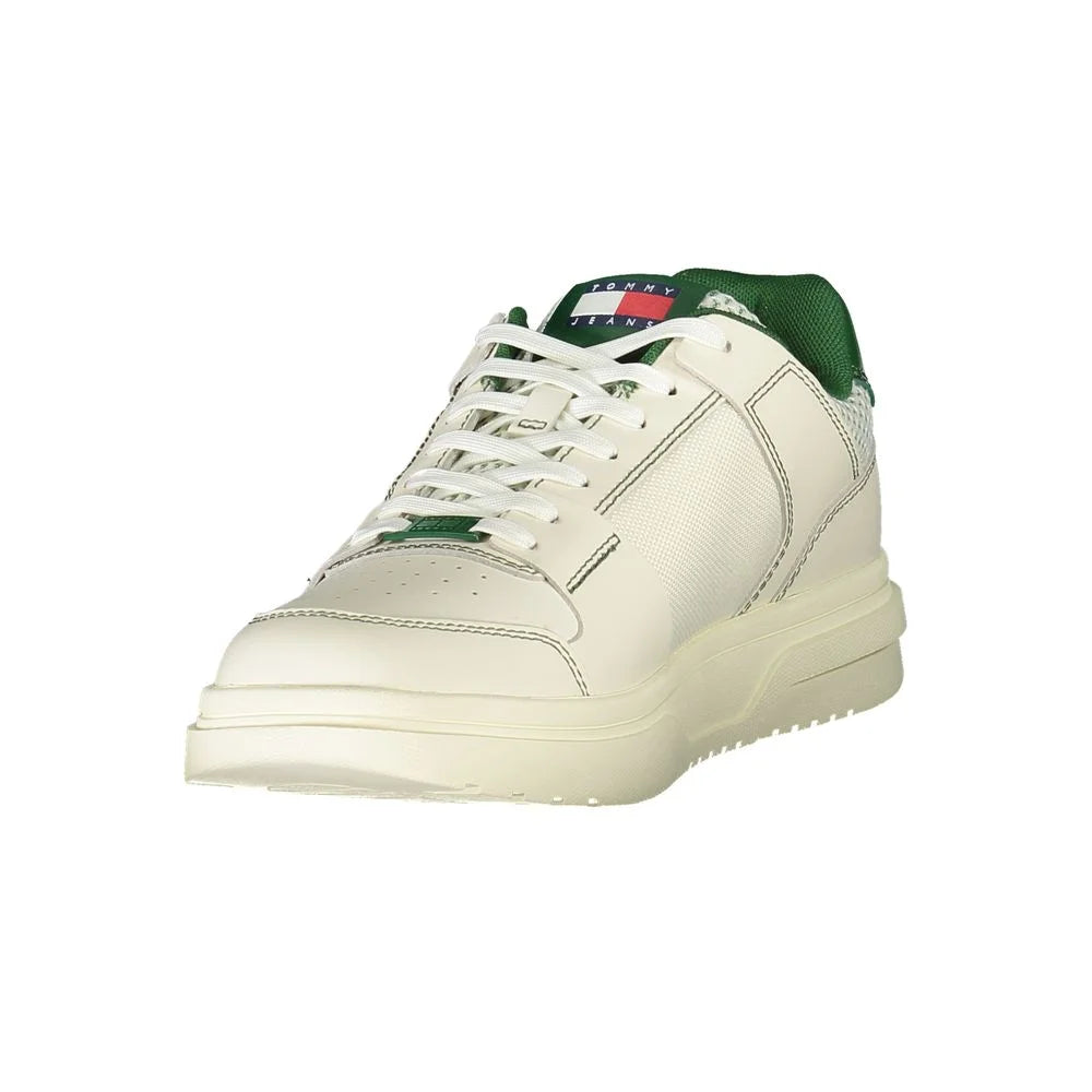 Tommy Hilfiger Green Leather Men Sneaker - Sneakers