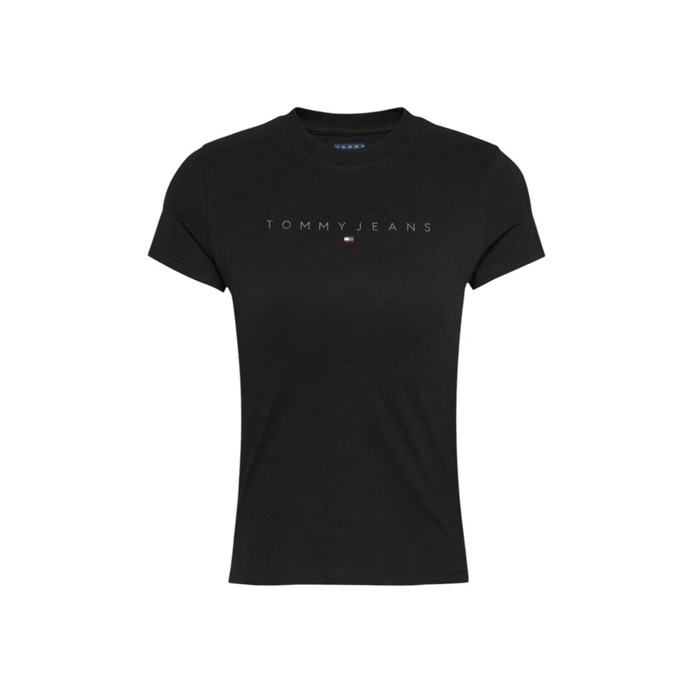 Tommy Hilfiger Jeans Black Cotton T-Shirt - IT38|XS