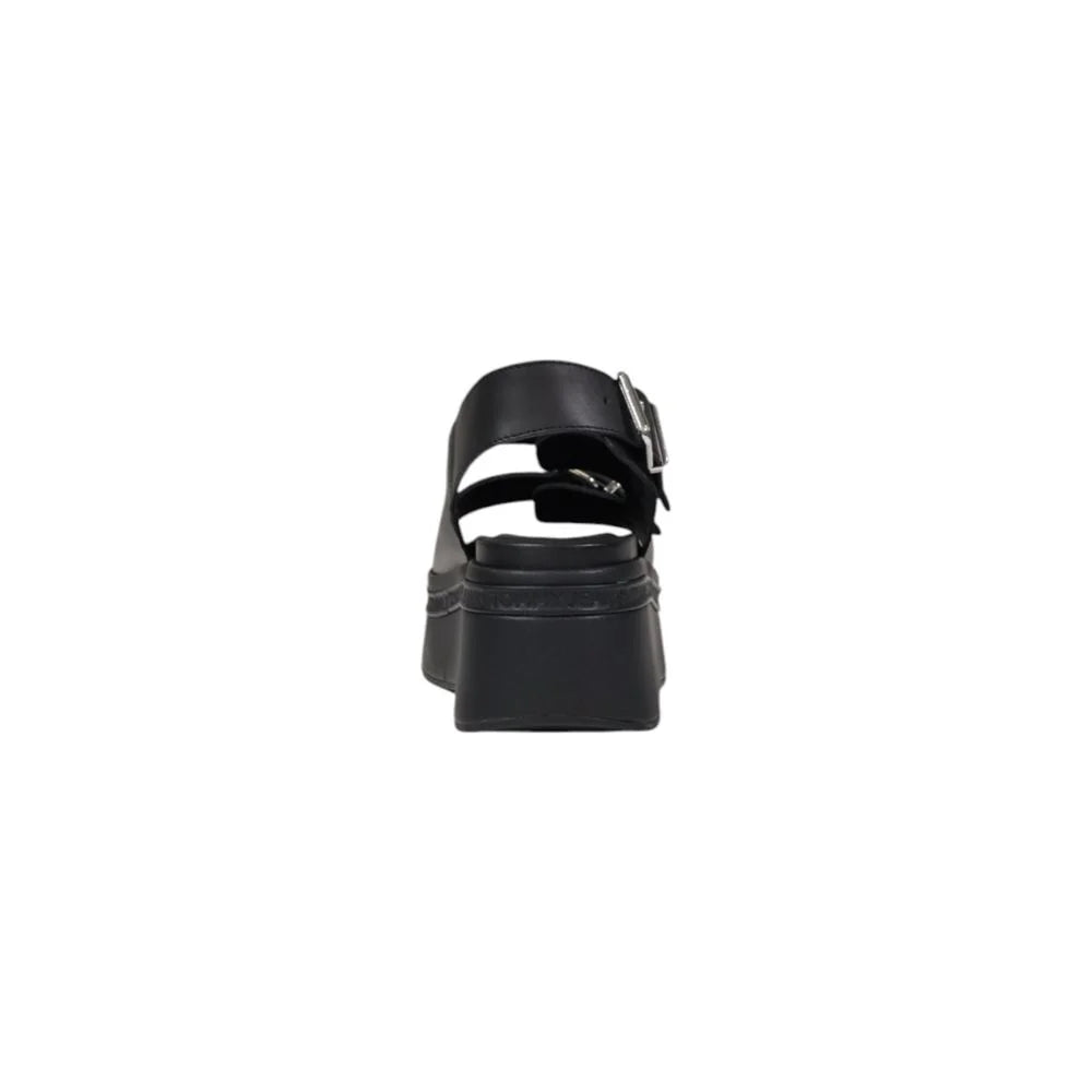 Tommy Hilfiger Jeans Black Leather Sandal