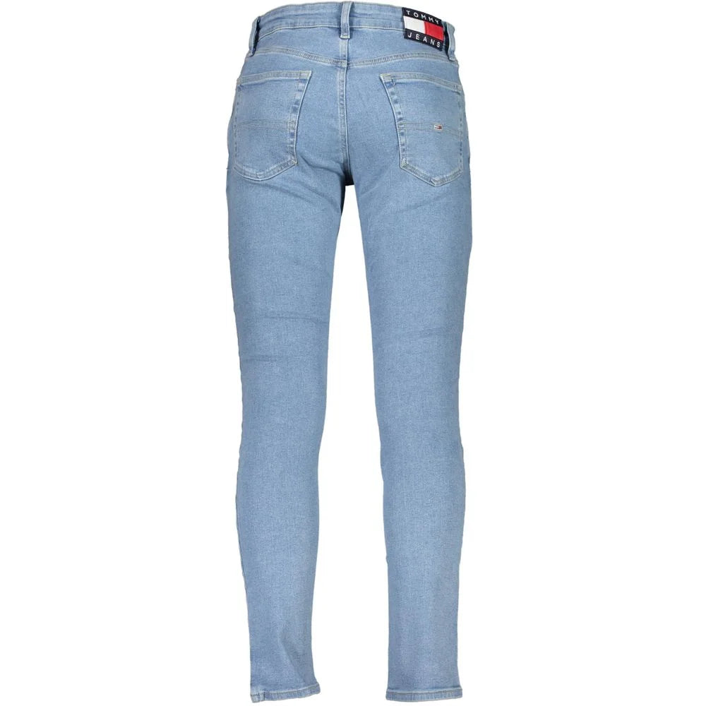 Tommy Hilfiger Light Blue Cotton Men Slim Tapered Jean - Jeans