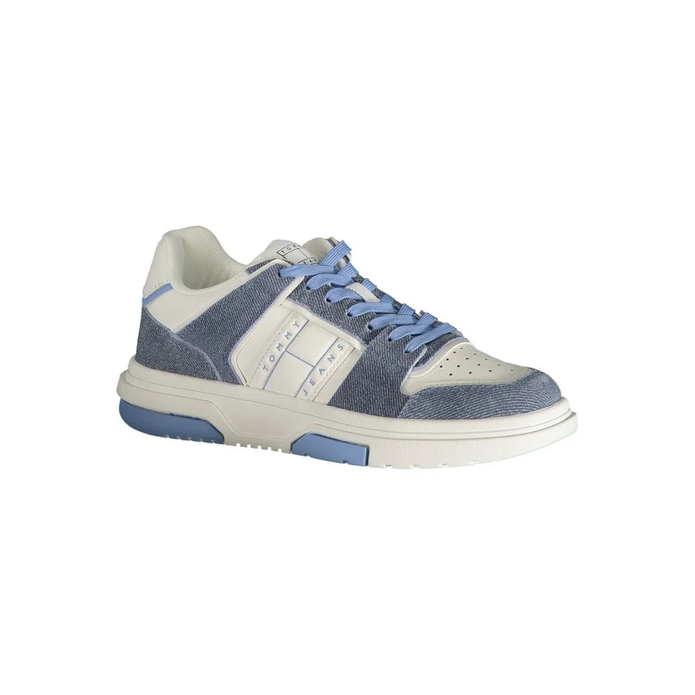 Tommy Hilfiger Light Blue Leather Women Sneaker - Sneakers