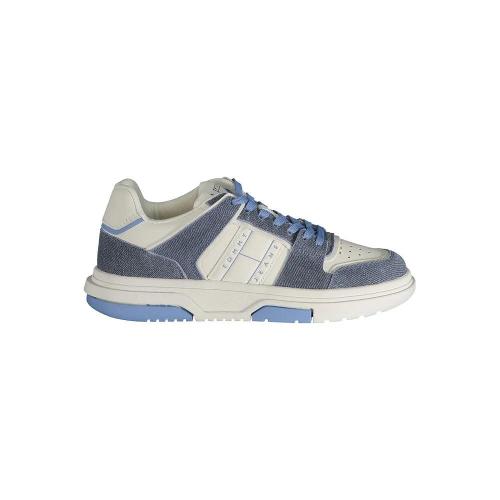 Tommy Hilfiger Light Blue Leather Women Sneaker - Sneakers