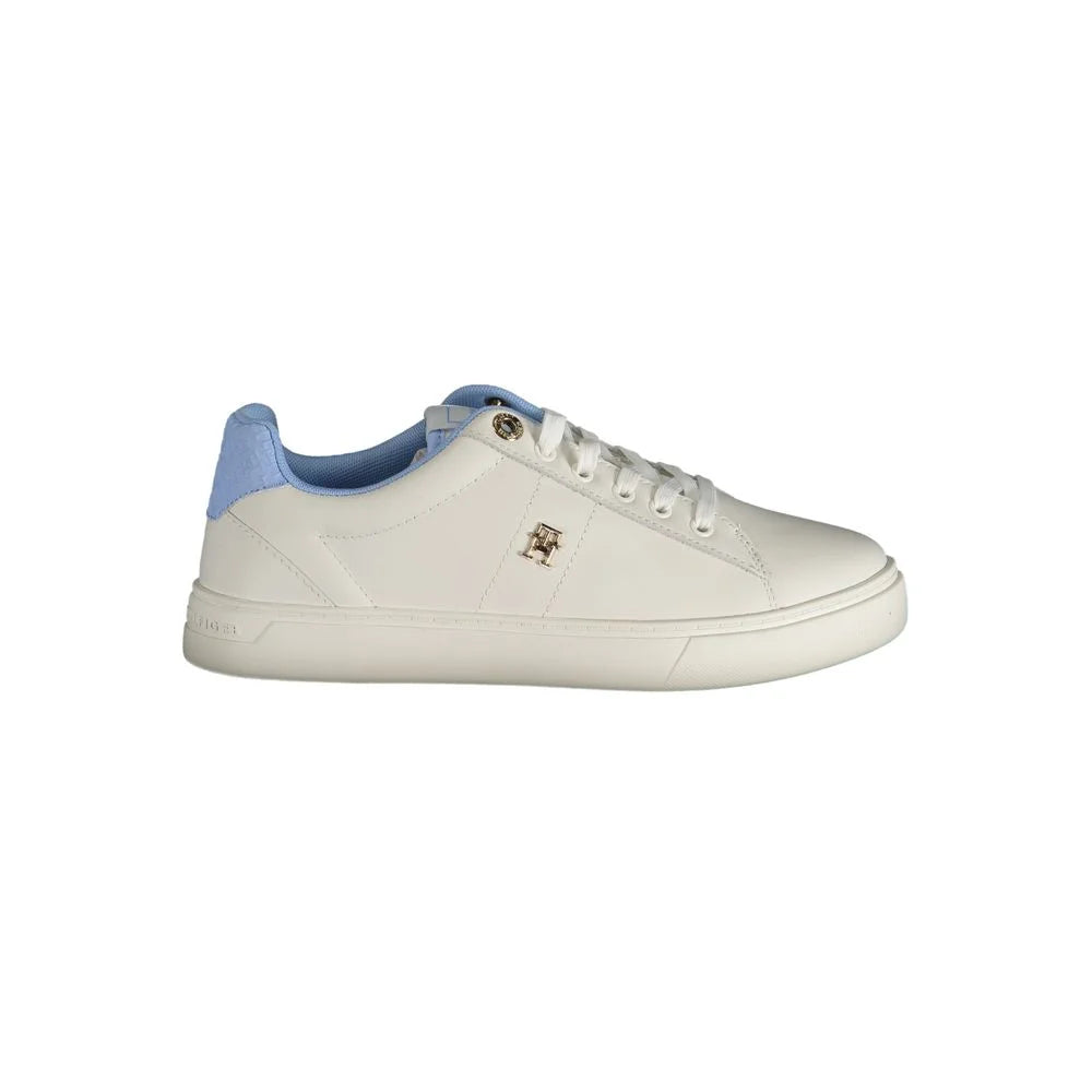 Tommy Hilfiger Light Blue Leather Women Sneaker - Sneakers