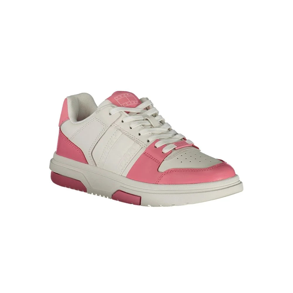 Tommy Hilfiger Pink Leather Women Sneaker - Sneakers