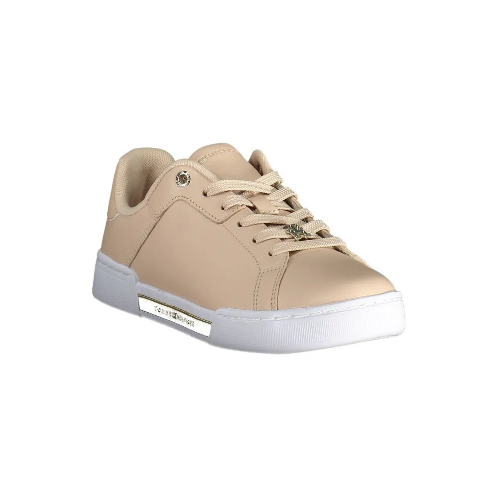 Tommy Hilfiger Pink Leather Women Sneaker - Sneakers