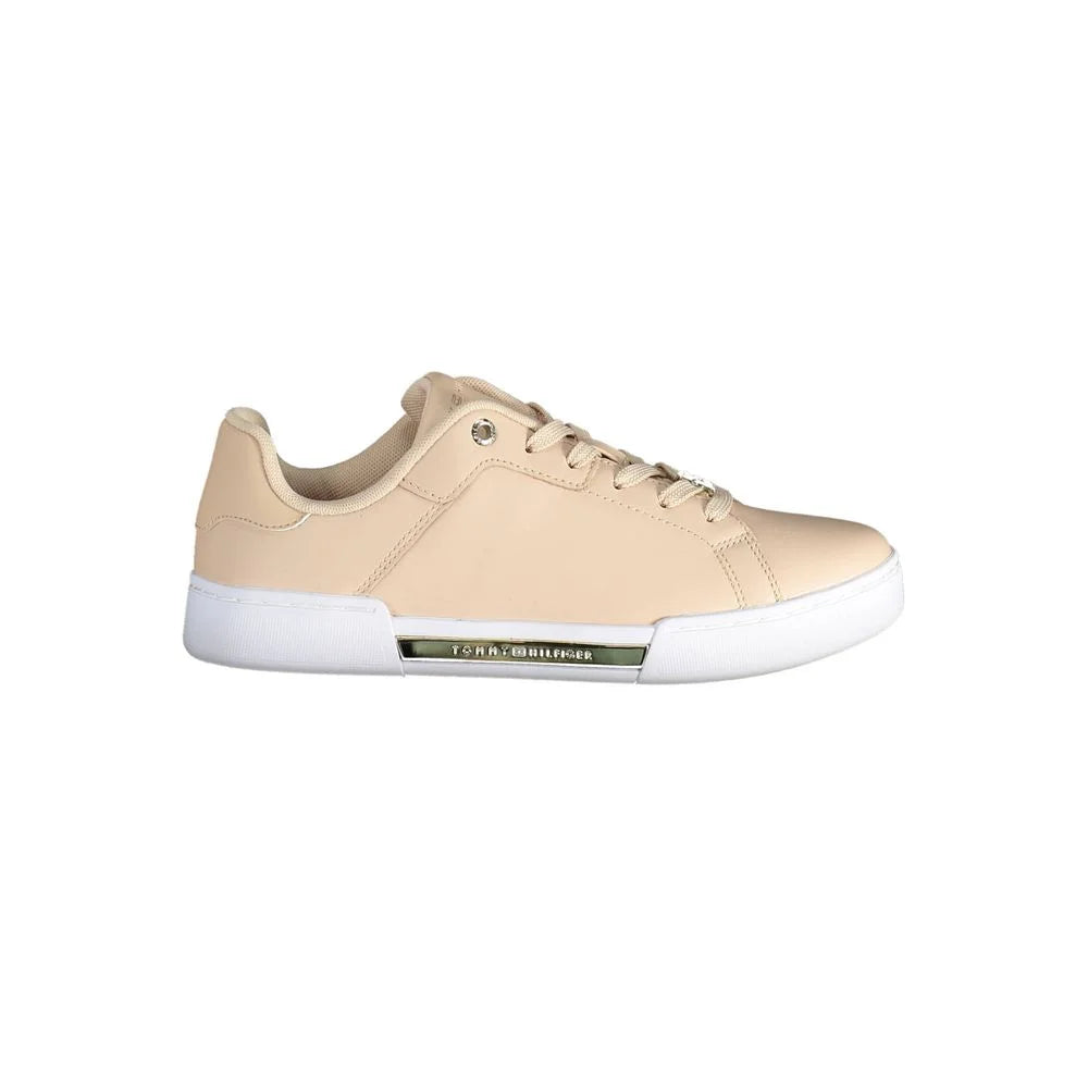 Tommy Hilfiger Pink Leather Women Sneaker - Sneakers