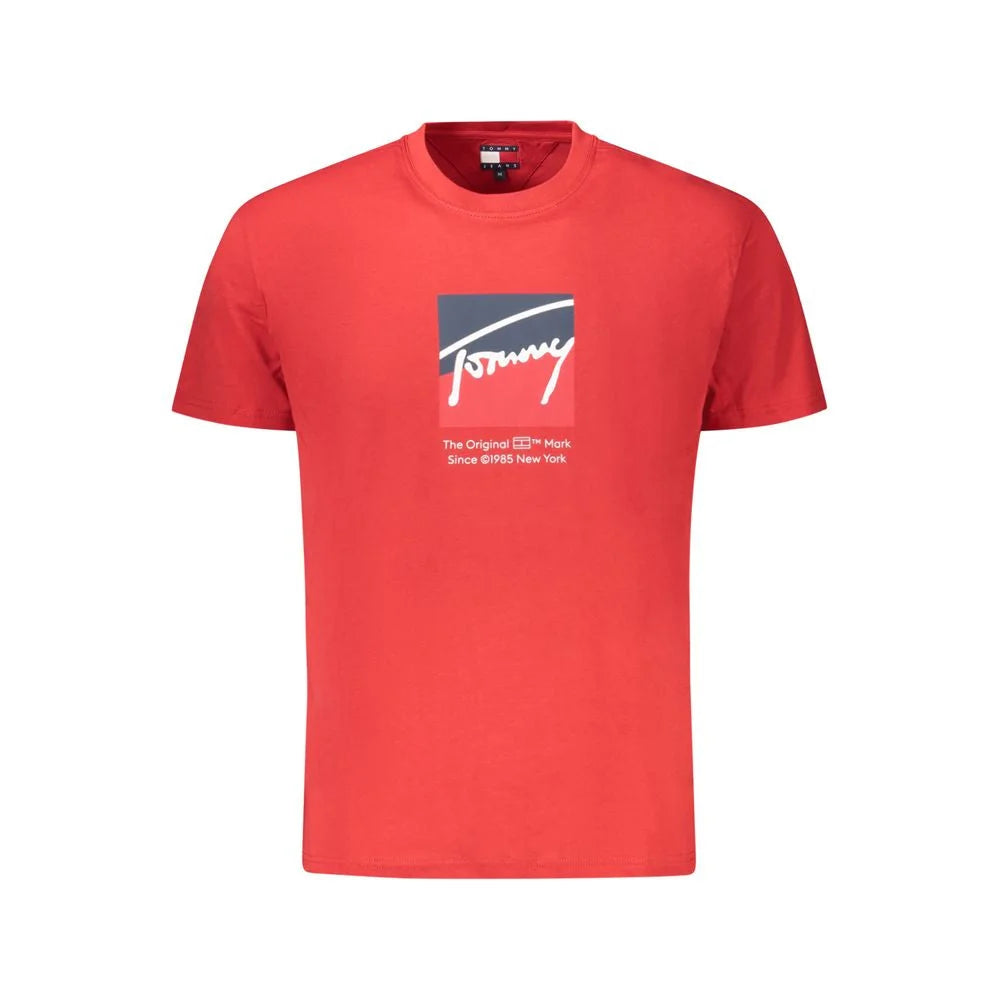 Tommy Hilfiger Red Cotton Men T-Shirt - T-Shirts