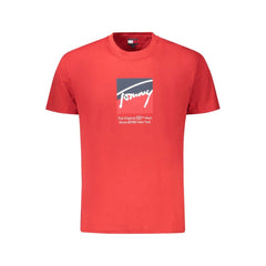 Tommy Hilfiger Red Cotton Men T-Shirt - T-Shirts
