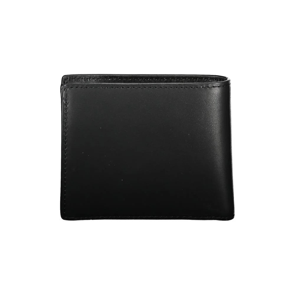 Tommy Hilfiger Sleek Black Leather Wallet for the Modern Man - Wallets